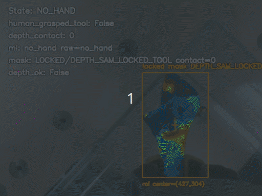 wrench SAM depth mask grasp recognition result